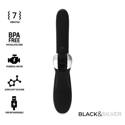 BLACK&SILVER&trade;- VIBE DE ROTAÇÃO DE TEMPESTADE DE COELHO - D-232418 - Dona Pimenta