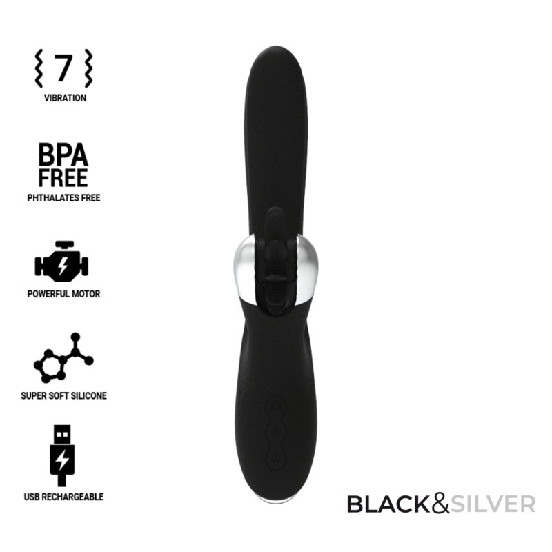 BLACK&SILVER&trade;- VIBRAÇÃO VIBRANTE BUNNY JOHNNY - D-232420 - Dona Pimenta