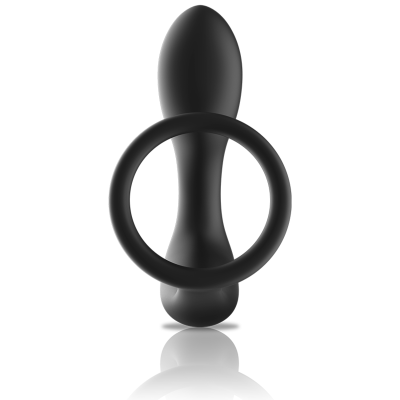 BLACK&SILVER&trade; - MASSAGER ANAL COM CONTROLE REMOTO SILICONE RECARREGÁVEL PRETO - D-234390 - Dona Pimenta