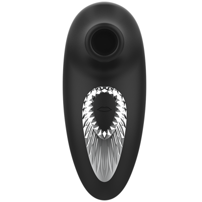 BLACK&SILVER&trade; - DRAKE DELUXE SUCKING VIBE SILICONE RECARREGÁVEL PRETO - D-234391 - Dona Pimenta