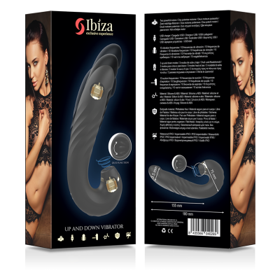 IBIZA - CLIP UP & DOWN +VIBRADOR + SUGADOR DE CLITÓRIS - D-234722 - Dona Pimenta