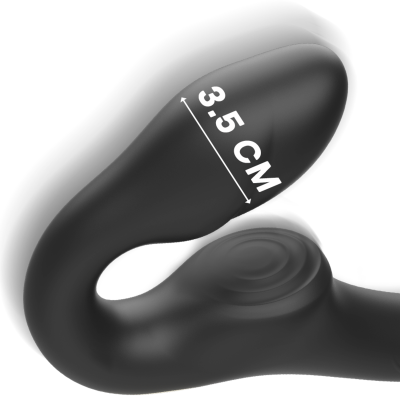 IBIZA - VIBRADOR STRAPLESS COM BOTÃO DE CONTROLE REMOTO - D-234724 - Dona Pimenta