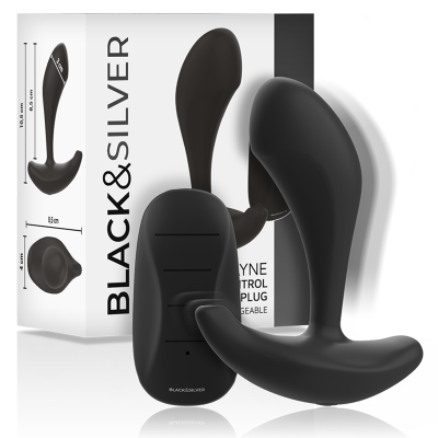 BLACK&SILVER&trade; - CONTROLE REMOTO DE SILICONE DWAYNE ANAL PLUG - D-234782 - Dona Pimenta