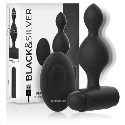 BLACK&SILVER&trade; - CONTROLE REMOTO DE PLUG ANAL DE SILICONE TUCKER PEQUENO - D-234783 - Dona Pimenta