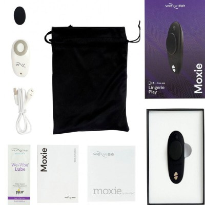 WE-VIBE - MOXIE + CLITORAL VIBRATOR SATIN BLACK - D-235692 - Dona Pimenta