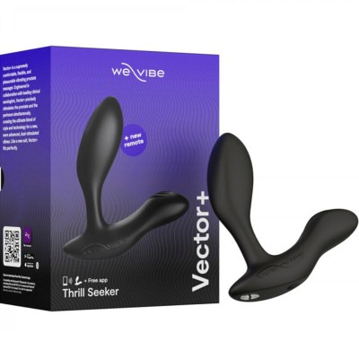 WE-VIBE - VECTOR+ MASSAGER VIBRANTE DE PRÓSTATA PRETO - D-235697 - Dona Pimenta
