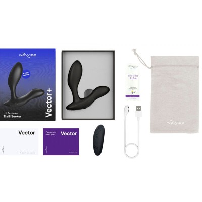 WE-VIBE - VECTOR+ MASSAGER VIBRANTE DE PRÓSTATA PRETO - D-235697 - Dona Pimenta