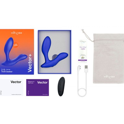 WE-VIBE - VECTOR+ MASSAGER VIBRANTE DE PRÓSTATA ROYAL BLUE - D-235698 - Dona Pimenta