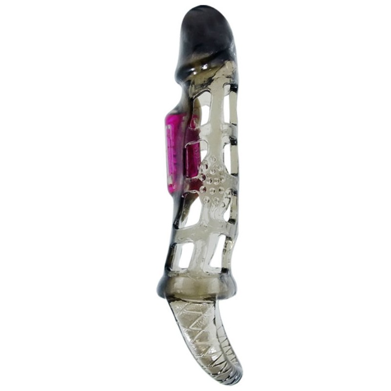 BAILE FUNDA EXTENSORA PENE CON VIBRACION Y STRAP 13.5 CM - D-211775 - Dona Pimenta BAILE FUNDA EXTENSORA PENE CON VIBRACION Y STRAP 13.5 CM - D-211775 - Dona Pimenta