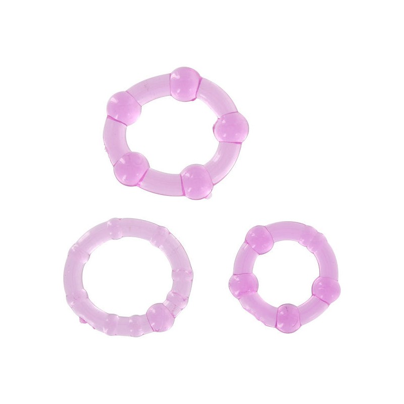 CONJUNTO DE SEVÊNCIAS DE TRÊS ANÉIS DE PÊNIS LILAC - D-221989 - Dona Pimenta CONJUNTO DE SEVÊNCIAS DE TRÊS ANÉIS DE PÊNIS LILAC - D-221989 - Dona Pimenta
