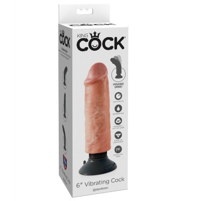 KING COCK - 6 &quot;- 15,24 CM VIBRANTE CARNE DE GALO - PD5401-21 - Dona Pimenta