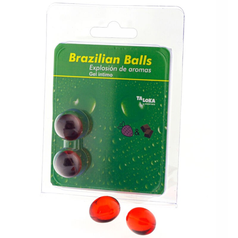 TALOKA - 2 BOLAS BRASILEIRAS MORANGO E CHOCOLATE GEL ÍNTIMO - D-232604 - Dona Pimenta TALOKA - 2 BOLAS BRASILEIRAS MORANGO E CHOCOLATE GEL ÍNTIMO - D-232604 - Dona Pimenta