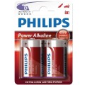 PHILIPS POWER ALKALINE PILA D LR20 BLISTER * 2 - D-225630 - Dona Pimenta