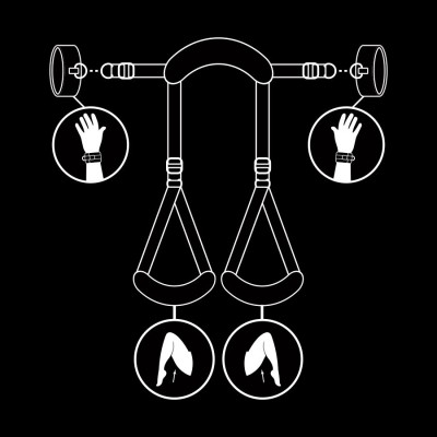 FETISH SUBMISSIVE POSICIÓN PIERNAS ABIERTAS CON ALGEMAS CON FORRO DE NOPRENO - D-218905 - Dona Pimenta