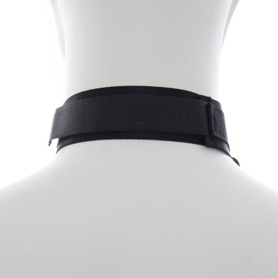 COLAR DE NYLON OHMAMA FETICHE COM CONTENÇÃO DE PULSO - D-230093 - Dona Pimenta