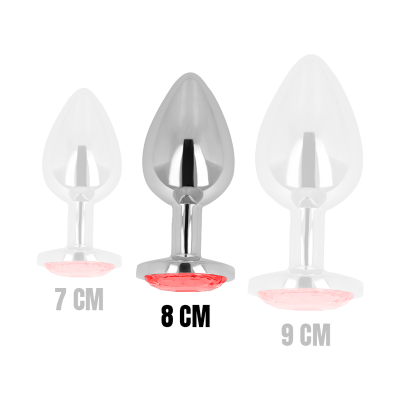 OHMAMA PLUG ANAL METAL VERMELHO 8 CM - D-232941 - Dona Pimenta