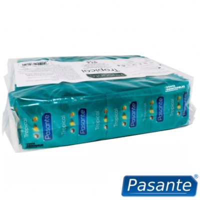 PASANTE CONDOMS TROPICAL SACO 144 UNIDADES - D-232084 - Dona Pimenta