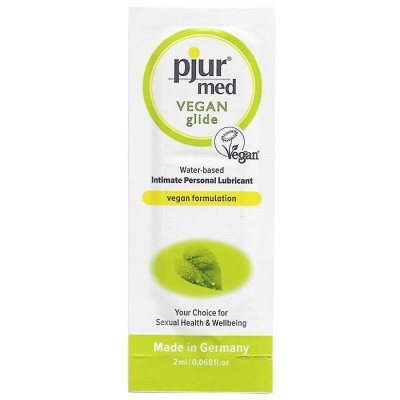 LUBRIFICANTE À BASE DE ÁGUA PJUR MED VEGAN GLIDE 2 ML - D-230661 - Dona Pimenta
