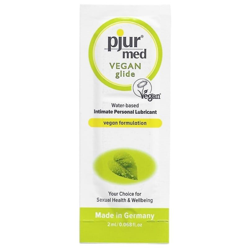 LUBRIFICANTE À BASE DE ÁGUA PJUR MED VEGAN GLIDE 2 ML - D-230661 - Dona Pimenta