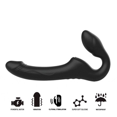 IBIZA - VIBRADOR STRAPLESS COM BOTÃO DE CONTROLE REMOTO - D-234724 - Dona Pimenta