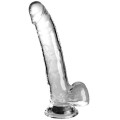 KING COCK CLEAR - DILDO COM TESTÍCULOS 20,3 CM TRANSPARENTE - D-236643 - Dona Pimenta