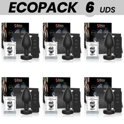 ECOPACK 6 UNIDADES - PLUG ANAL IBIZA CONTROLE REMOTO TAMANHO M - D-234488 - Dona Pimenta