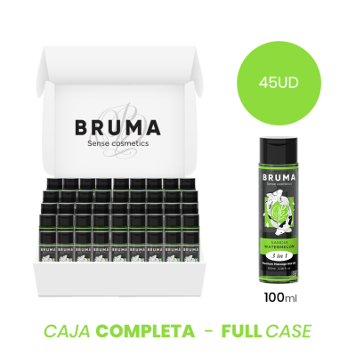 MOQ 45 - BRUMA ÓLEO DE MASSAGEM PREMIUM EFEITO CALOR SABOR MELANCIA 3 EM 1 - 100 ML - D-237003 - Dona Pimenta