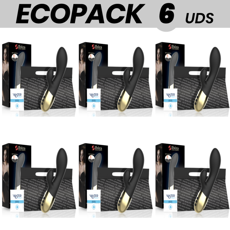 ECOPACK 6 UNITS - IBIZA SUPER SOFT RABBIT VIBRATOR - D-234492 - Dona Pimenta