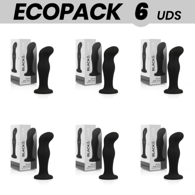 ECOPACK 6 UNIDADES - BLACK&SILVER SEAN ANAL PLUG PREMIUM SILICONE PRETO - D-234479 - Dona Pimenta