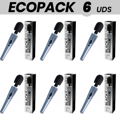 ECOPACK 6 UNIDADES - VARINHA DE MASSAGEM DEXTER BLACK&SILVER - D-223499 - Dona Pimenta