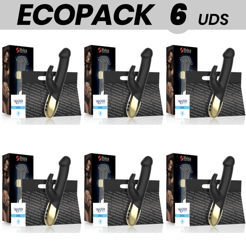 ECOPACK 6 UNIDADES - IBIZA - VIBRADOR ROTATIVO COELHO - D-234490 - Dona Pimenta