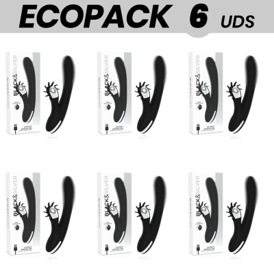 ECOPACK 6 UNIDADES - BLACK&SILVER BUNNY JOHNNY VIBRANTE VIBE - D-234690 - Dona Pimenta
