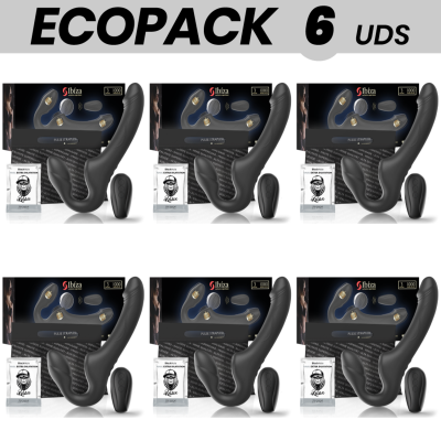 ECOPACK 6 UNITS - IBIZA STRAPLESS VIBRATOR WITH REMOTE CONTROL BUTTON - D-234744 - Dona Pimenta