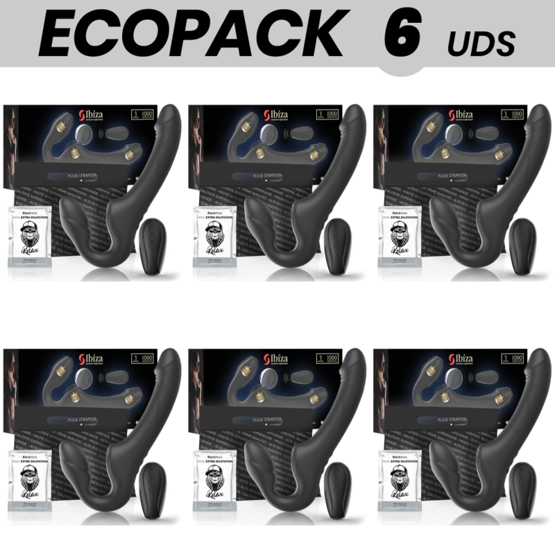 ECOPACK 6 UNITS - IBIZA STRAPLESS VIBRATOR WITH REMOTE CONTROL BUTTON - D-234744 - Dona Pimenta