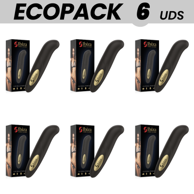 ECOPACK 6 UDS - IBIZA ESTIMULADOR DE CLITORIS RECARGABLE 10 MODOS DE VIBRACIÓN 13 X 2,9 - D-236303 - Dona Pimenta