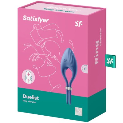 VIBRADOR DE ANEL DUELISTA SATISFYER - AZUL - D-231897 - Dona Pimenta