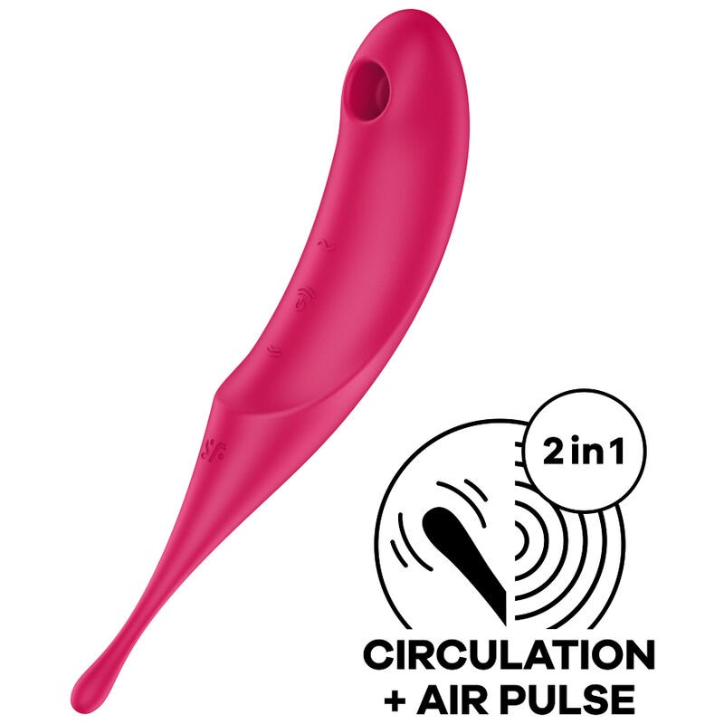 ESTIMULADOR E VIBRADOR SATISFYER TWIRLING PRO AIR PULSE - VERMELHO - D-232745 - Dona Pimenta ESTIMULADOR E VIBRADOR SATISFYER TWIRLING PRO AIR PULSE - VERMELHO - D-232745 - Dona Pimenta