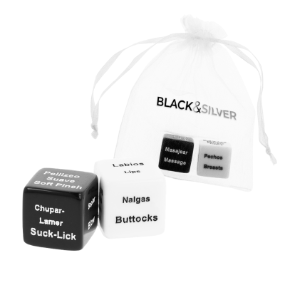 BLACK&SILVER&trade;- DADOS PARA CASAIS ES/EN - D-221906 - Dona Pimenta