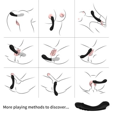 ARMONY - DILDO VIBRADOR G-SPOT SILICONE PRETO - D-237899 - Dona Pimenta