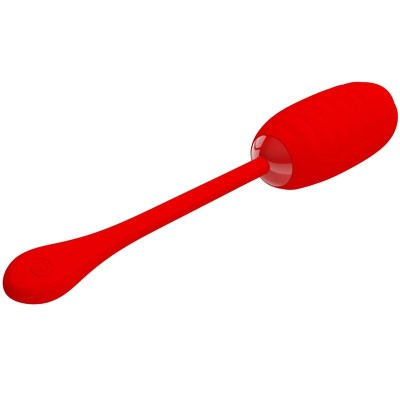 PRETTY LOVE - OVO VIBRATÓRIO RECARREGVEL KIRK VERMELHO - D-238701 - Dona Pimenta