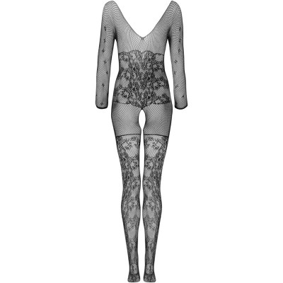 LIVCO CORSETTI FASHION - CELDON BODYSTOCKING CROTCHLESS PRETO TAMANHO ÚNICO - D-239166 - Dona Pimenta
