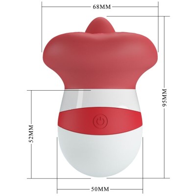 PRETTY LOVE - ESTIMULADOR DE LÍNGUA MINA VERMELHO CLARO - D-238734 - Dona Pimenta