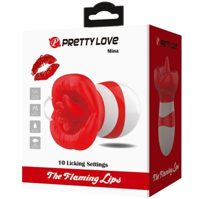 PRETTY LOVE - ESTIMULADOR DE LÍNGUA MINA VERMELHO CLARO - D-238734 - Dona Pimenta