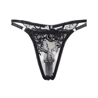 SUBBLIME - CONJUNTO DE 3 PEÇAS SUTI + TANGA + LIGA ESTAMPADO FLORAL PRETO S/M - D-239313 - Dona Pimenta