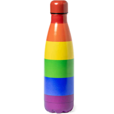ORGULHO - AQUECEDOR DE ÁGUA QUENTE METÁLICO COM A BANDEIRA LGBT - D-235561 - Dona Pimenta
