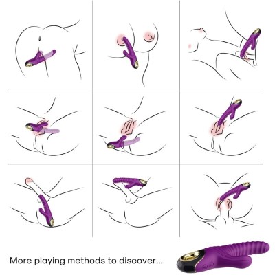 ARMONY - VIBRADOR ETERNITY SILICONE ROXO - D-237926 - Dona Pimenta