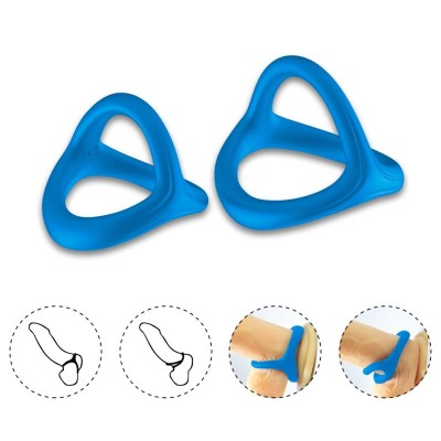 ARMONY - ANEL DUPLO SILICONE TRESOR AZUL - D-238010 - Dona Pimenta