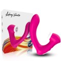 ARMONY - SECRETKISS LICKING CLITÓRIS VIBRATÓRIO E VIBRADOR CURVO FÚCSIA - D-237959 - Dona Pimenta