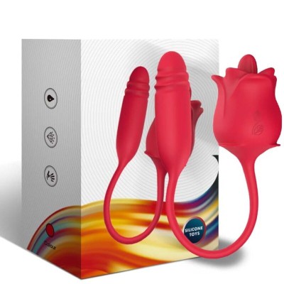 ARMONY - ESTIMULADOR E VIBRADOR ROSA COLA VERMELHO - D-237969 - Dona Pimenta