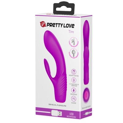 PRETTY LOVE - VIBRADOR RECARREGVEL TIM ROXO - D-237367 - Dona Pimenta